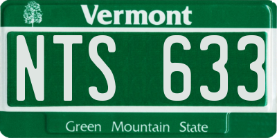 VT license plate NTS633