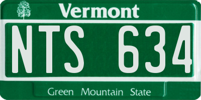 VT license plate NTS634