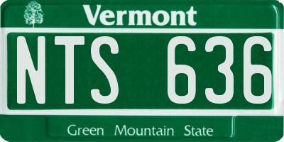 VT license plate NTS636
