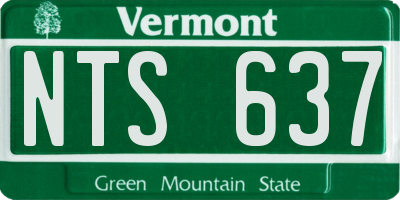 VT license plate NTS637