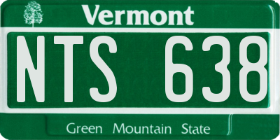 VT license plate NTS638