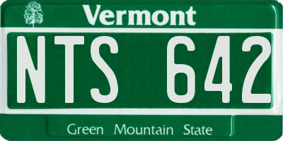 VT license plate NTS642