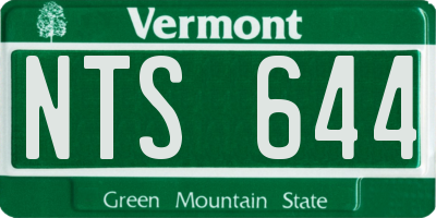 VT license plate NTS644