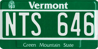 VT license plate NTS646