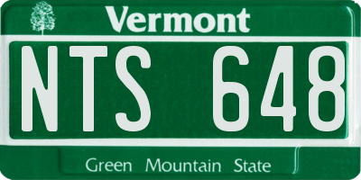 VT license plate NTS648