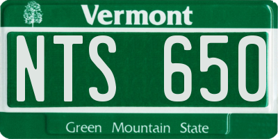 VT license plate NTS650