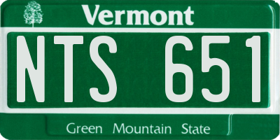 VT license plate NTS651