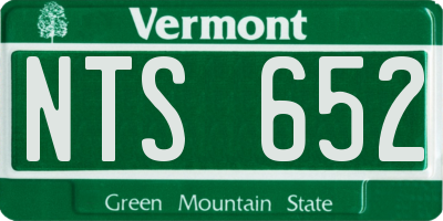VT license plate NTS652