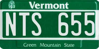 VT license plate NTS655
