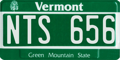 VT license plate NTS656