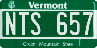VT license plate NTS657