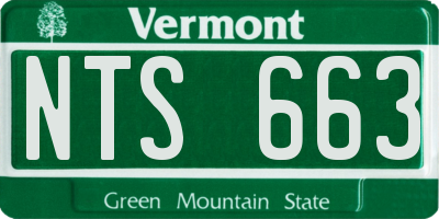 VT license plate NTS663