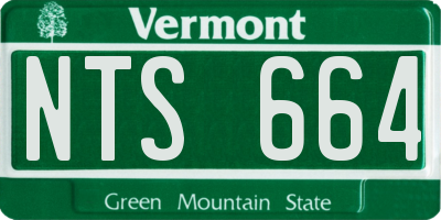 VT license plate NTS664