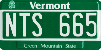 VT license plate NTS665