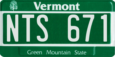 VT license plate NTS671