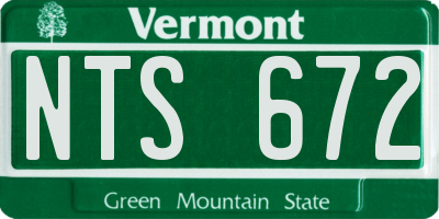 VT license plate NTS672