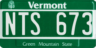 VT license plate NTS673