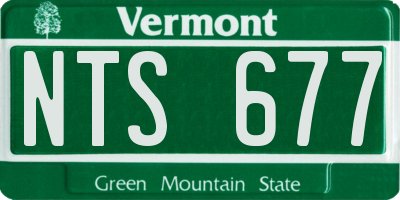 VT license plate NTS677