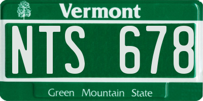 VT license plate NTS678