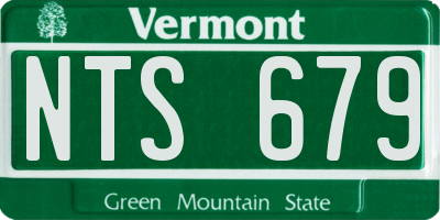 VT license plate NTS679