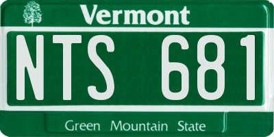 VT license plate NTS681