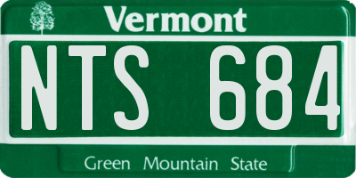 VT license plate NTS684