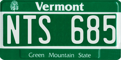 VT license plate NTS685