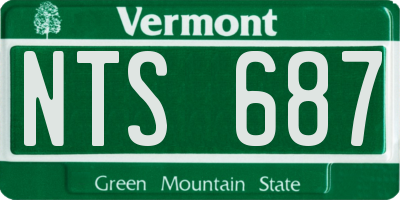 VT license plate NTS687