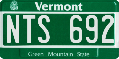 VT license plate NTS692