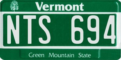 VT license plate NTS694