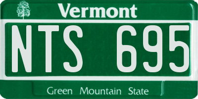 VT license plate NTS695