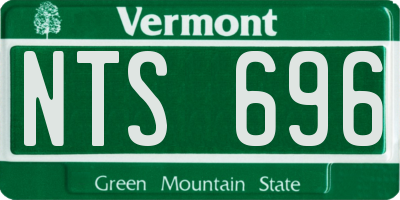 VT license plate NTS696