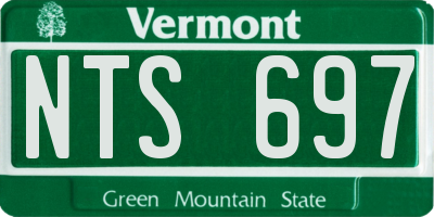 VT license plate NTS697