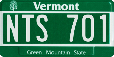 VT license plate NTS701