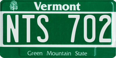 VT license plate NTS702
