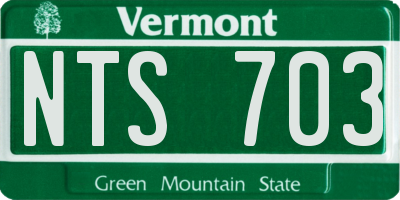VT license plate NTS703
