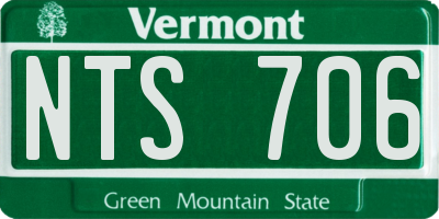VT license plate NTS706
