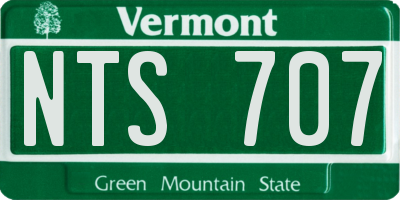 VT license plate NTS707