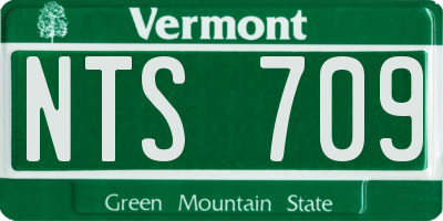 VT license plate NTS709