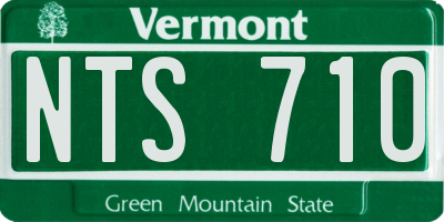 VT license plate NTS710