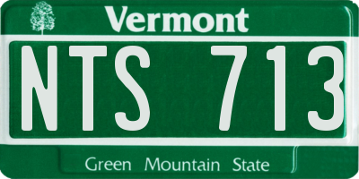 VT license plate NTS713