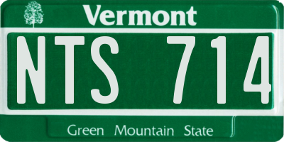 VT license plate NTS714