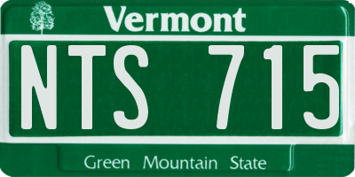 VT license plate NTS715