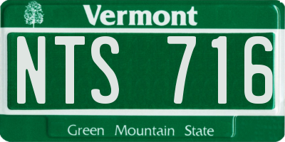 VT license plate NTS716