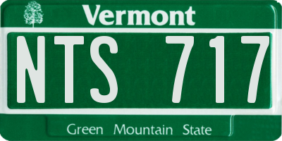 VT license plate NTS717