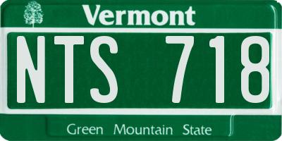 VT license plate NTS718