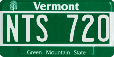 VT license plate NTS720