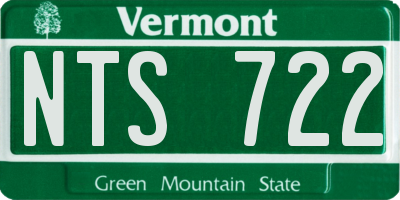 VT license plate NTS722