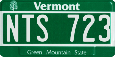 VT license plate NTS723
