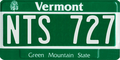 VT license plate NTS727